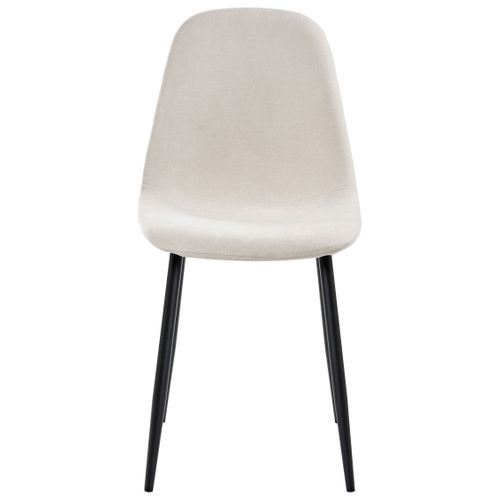 Lot De 4 Chaises De Salle à Manger Crandall Tissu Beige Clair