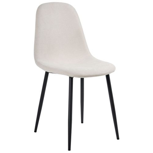 Lot De 4 Chaises De Salle à Manger Crandall Tissu Beige Clair