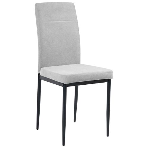 Lot De 4 Chaises De Salle à Manger Riner Tissu Gris