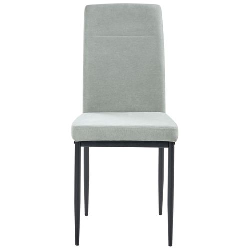 Lot De 4 Chaises De Salle à Manger Riner Tissu Vert Clair