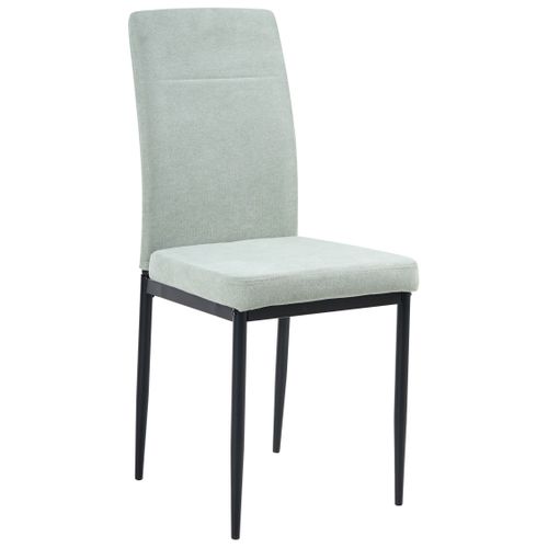 Lot De 4 Chaises De Salle à Manger Riner Tissu Vert Clair