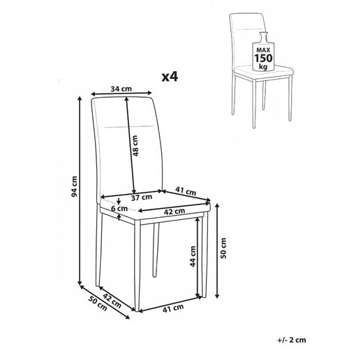 Lot De 4 Chaises De Salle à Manger Riner Tissu Vert Clair