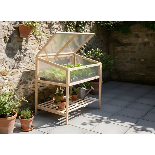 Serre De Balcon Aranova Bois De Sapin Marron Clair 58 Cm