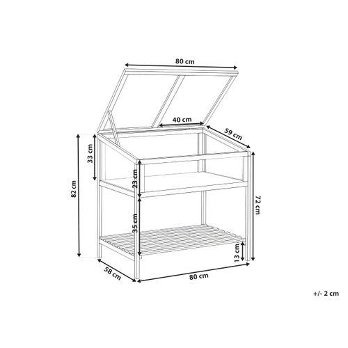 Serre De Balcon Aranova Bois De Sapin Marron Clair 58 Cm