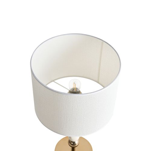 Lampe à Poser Loky Métal Laiton/beige