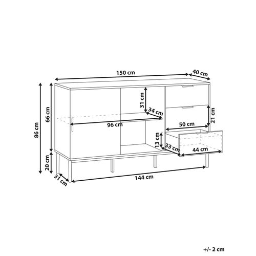 Buffet Avec Vitrine En Verre LEDuc Blanc