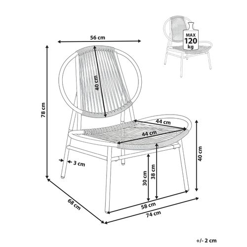 Chaise De Jardin Ovaro Beige