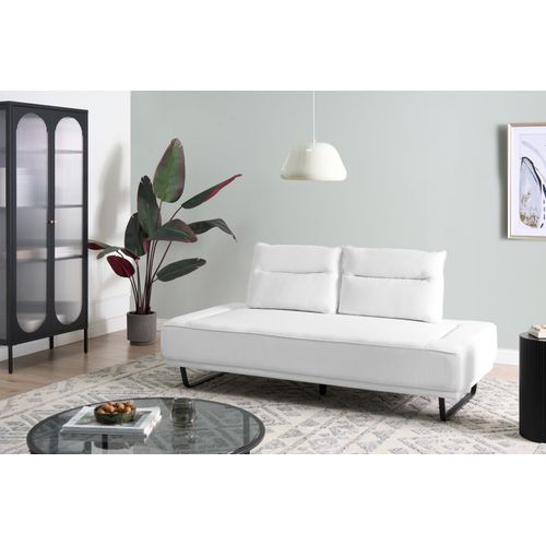 Canapé 3 Places Faxen Tissu Blanc