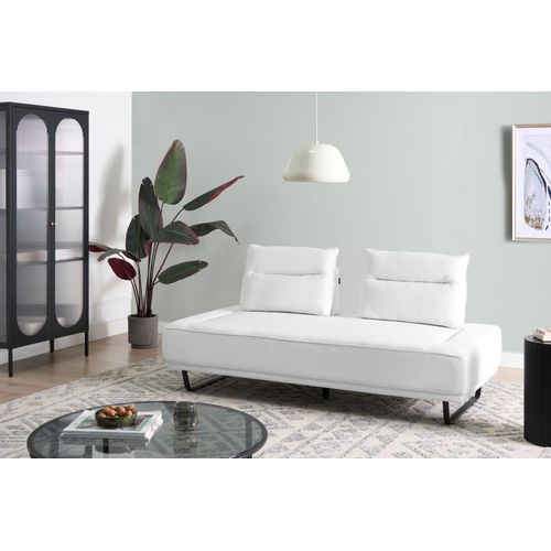 Canapé 3 Places Faxen Tissu Blanc