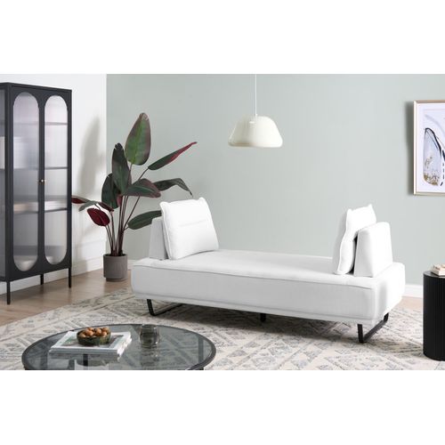 Canapé 3 Places Faxen Tissu Blanc