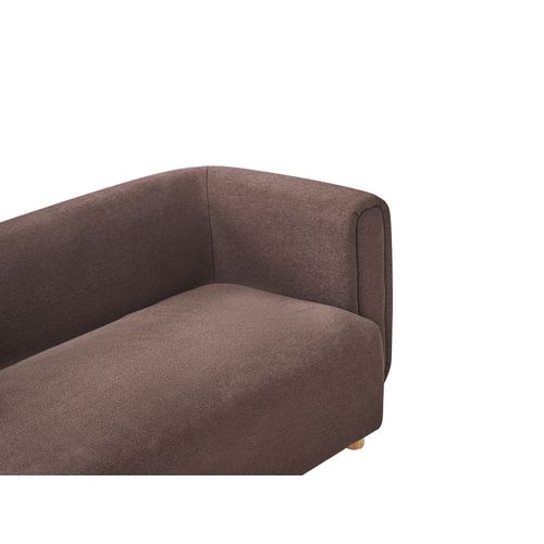 Canapé 2 Places Lillerod Tissu Marron Foncé