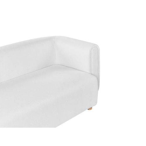 Canapé 2 Places Lillerod Tissu Blanc