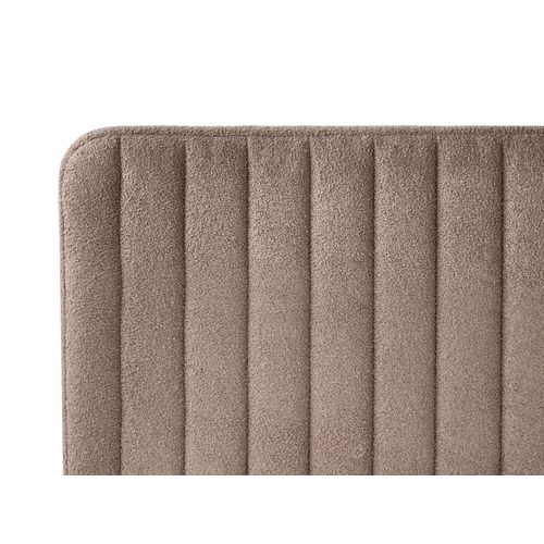 Lit Avec Sommier Bouclé Lunan 120 X 200 Cm Taupe