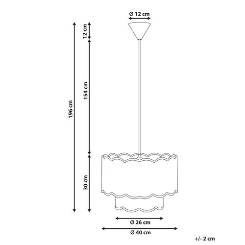 Lampe Suspension Mecumbura Métal Blanc/beige