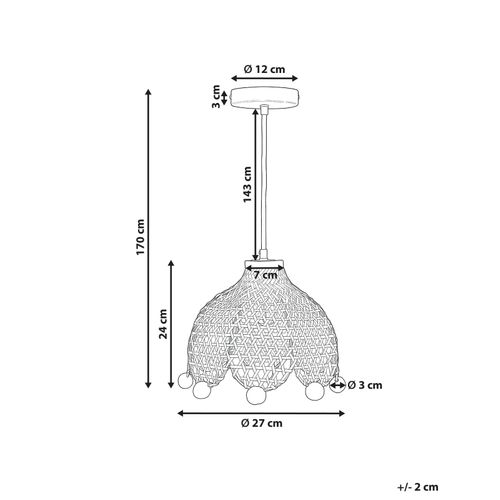 Lampe Suspension Manyame Rotin Naturel