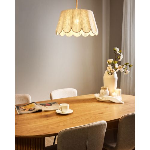 Lampe Suspension Sebakwe Corde En Papier Beige Clair