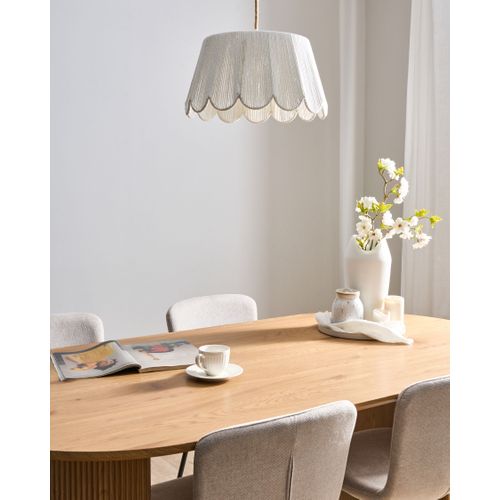 Lampe Suspension Sebakwe Corde En Papier Beige Clair