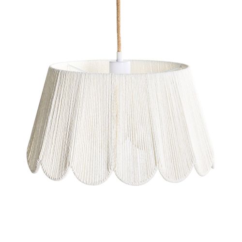 Lampe Suspension Sebakwe Corde En Papier Beige Clair