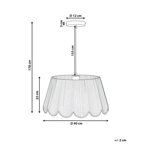 Lampe Suspension Sebakwe Corde En Papier Beige Clair