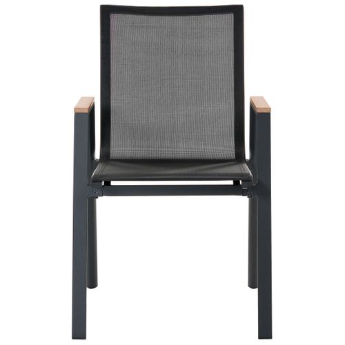 Salle à Manger De Jardin 4 Places Tiano Métal Noir