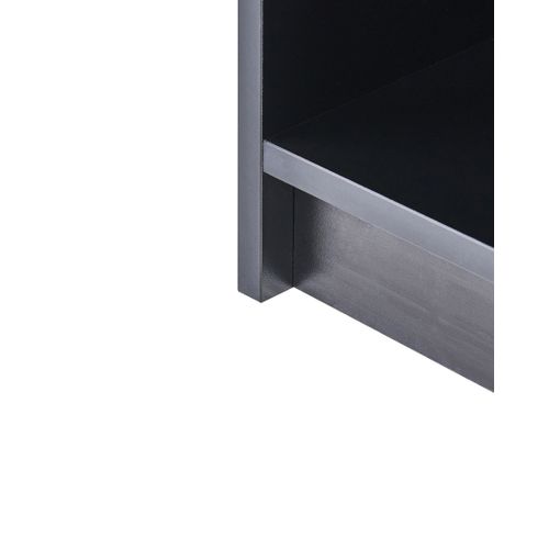 Bibliothèque 3 Étagères Zehna 117 Cm Noir