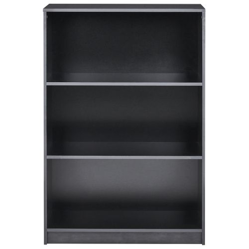 Bibliothèque 3 Étagères Zehna 117 Cm Noir