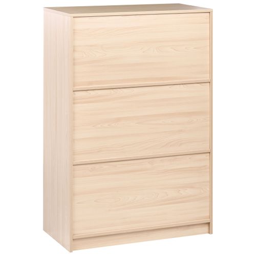 Bibliothèque 3 Étagères Zehna 117 Cm Marron Clair