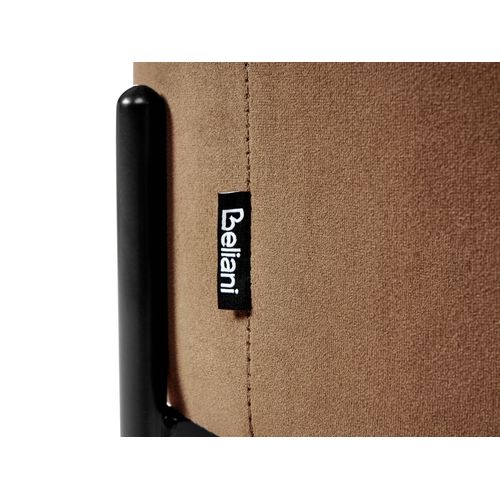 Pouf De Rangement Wenona Velours Marron Foncé