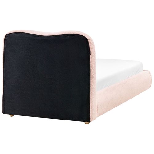 Lit Ottoman Bouclé Blagnac 90 X 200 Cm Rose