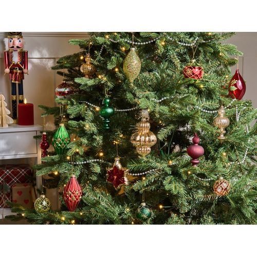 Lot De 70 Boules Twinkle Verre Rouge/vert