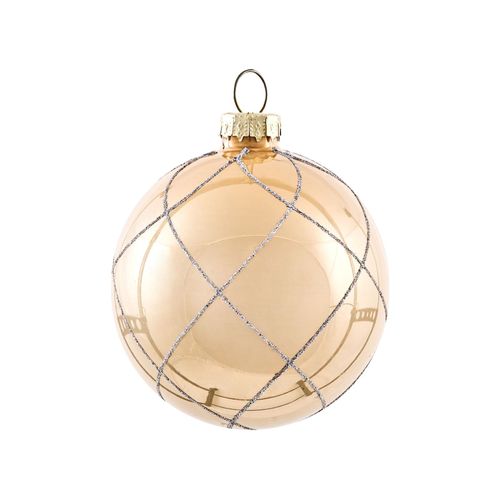 Lot De 35 Boules Bling Verre Doré