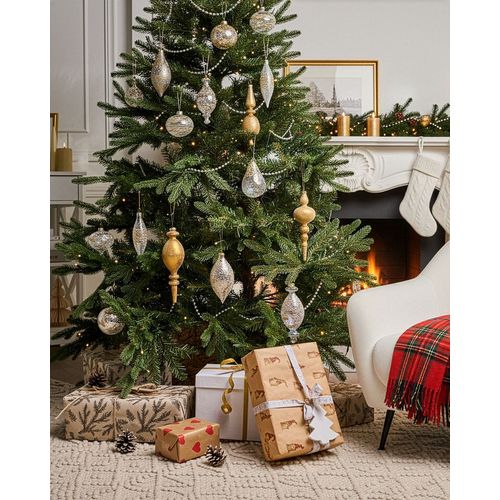 Lot De 25 Boules Icicle Verre Transparent/doré