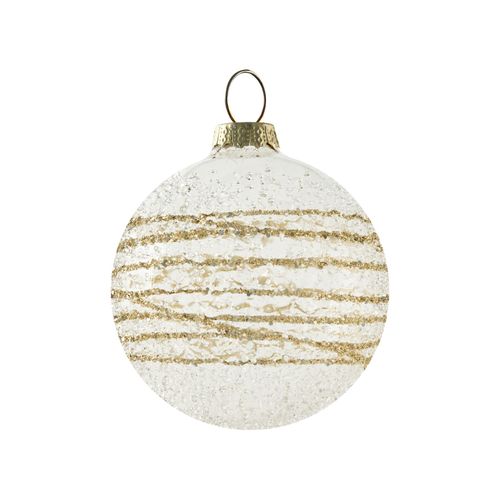 Lot De 25 Boules Icicle Verre Transparent/doré