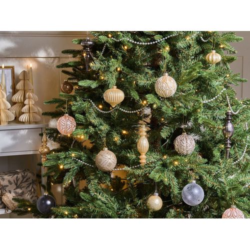 Lot De 24 Boules Winterlight Verre Rose Doré