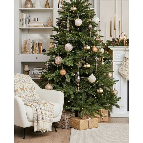 Lot De 24 Boules Winterlight Verre Rose Doré