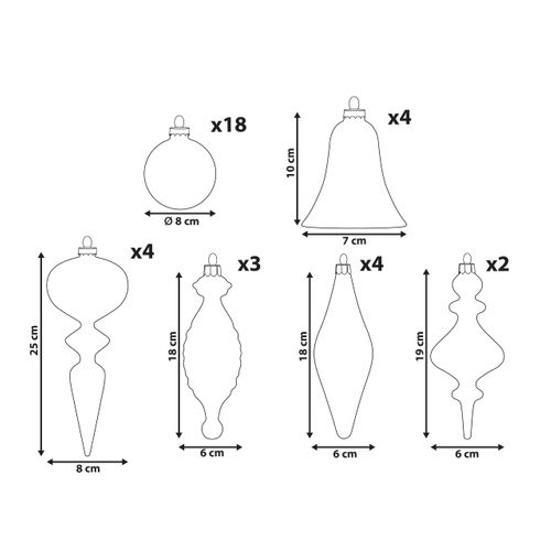 Lot De 35 Boules Frosting Verre Multicolore