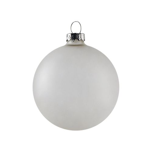 Lot De 35 Boules Frostfall Verre Gris