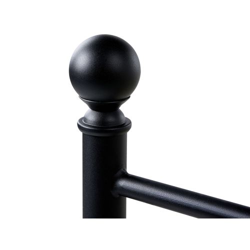 Lit Avec Sommier Métal Lyra 120 X 200 Cm Noir