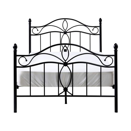 Lit Avec Sommier Métal Antlia 120 X 200 Cm Noir