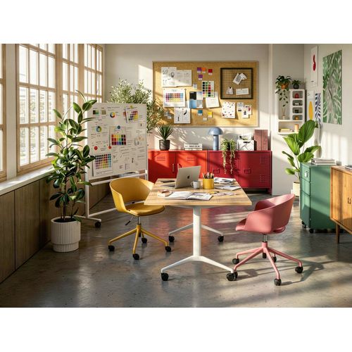 Chaise De Bureau Gleeful Tissu Jaune