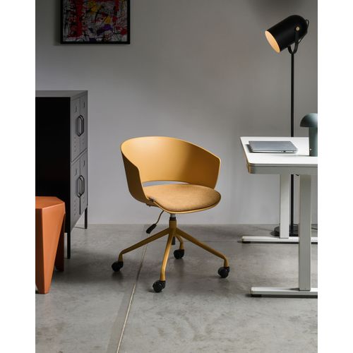 Chaise De Bureau Gleeful Tissu Jaune