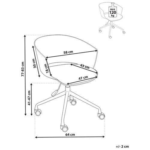 Chaise De Bureau Gleeful Tissu Jaune