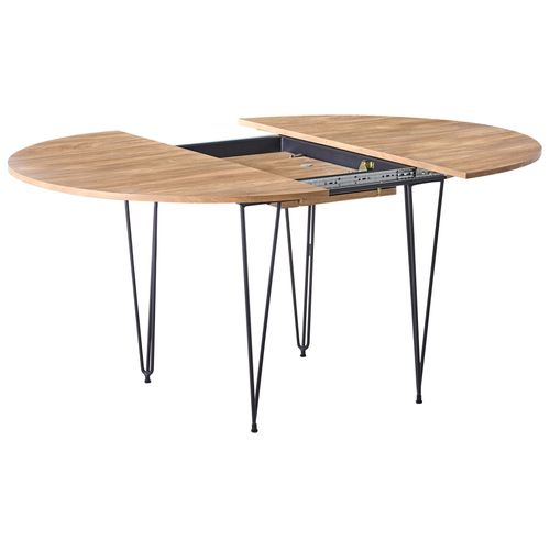 Table De Salle à Manger Extensible Louise Marron 120/160 Cm 120 Cm