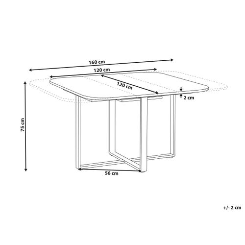 Table De Salle à Manger Extensible Cooper Marron 120/160 Cm 120 Cm