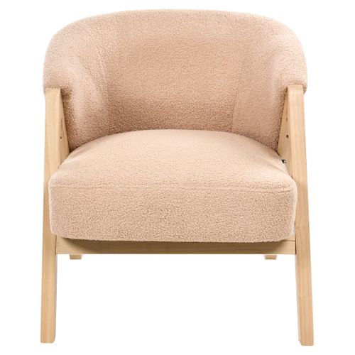 Fauteuil Skei Bouclé Beige