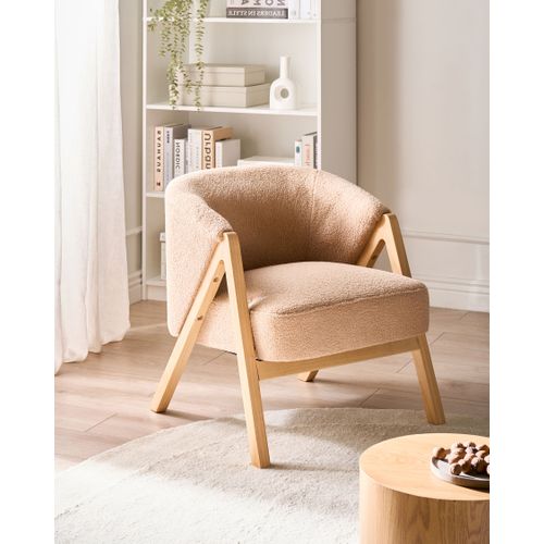 Fauteuil Skei Bouclé Beige