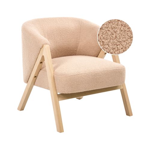 Fauteuil Skei Bouclé Beige
