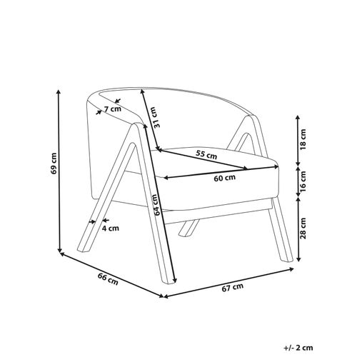 Fauteuil Skei Bouclé Beige