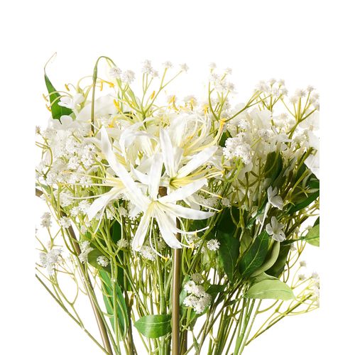 Bouquet De Fleurs Artificielles Veiros 38 Cm Blanc
