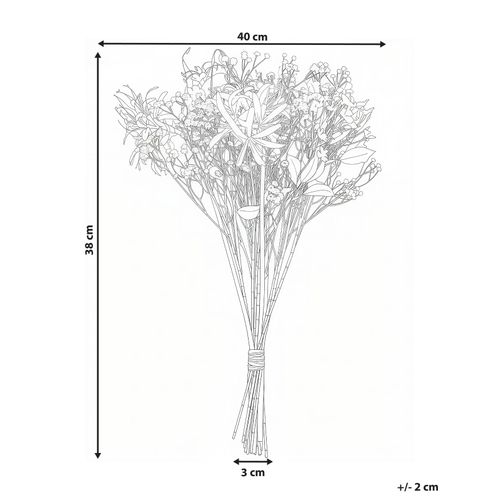 Bouquet De Fleurs Artificielles Veiros 38 Cm Blanc
